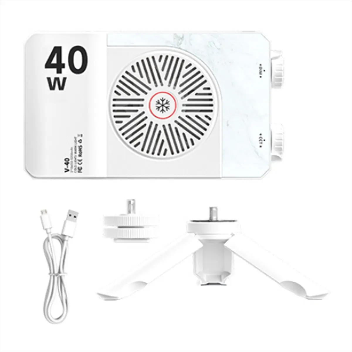 MYdaY- مصباح فيديو LED محمول بقدرة 40 وات، ضوء ملء صغير محمول صغير الحجم مع بطارية مدمجة قابلة لإعادة الشحن، يمكن شحن الهاتف المحمول #3