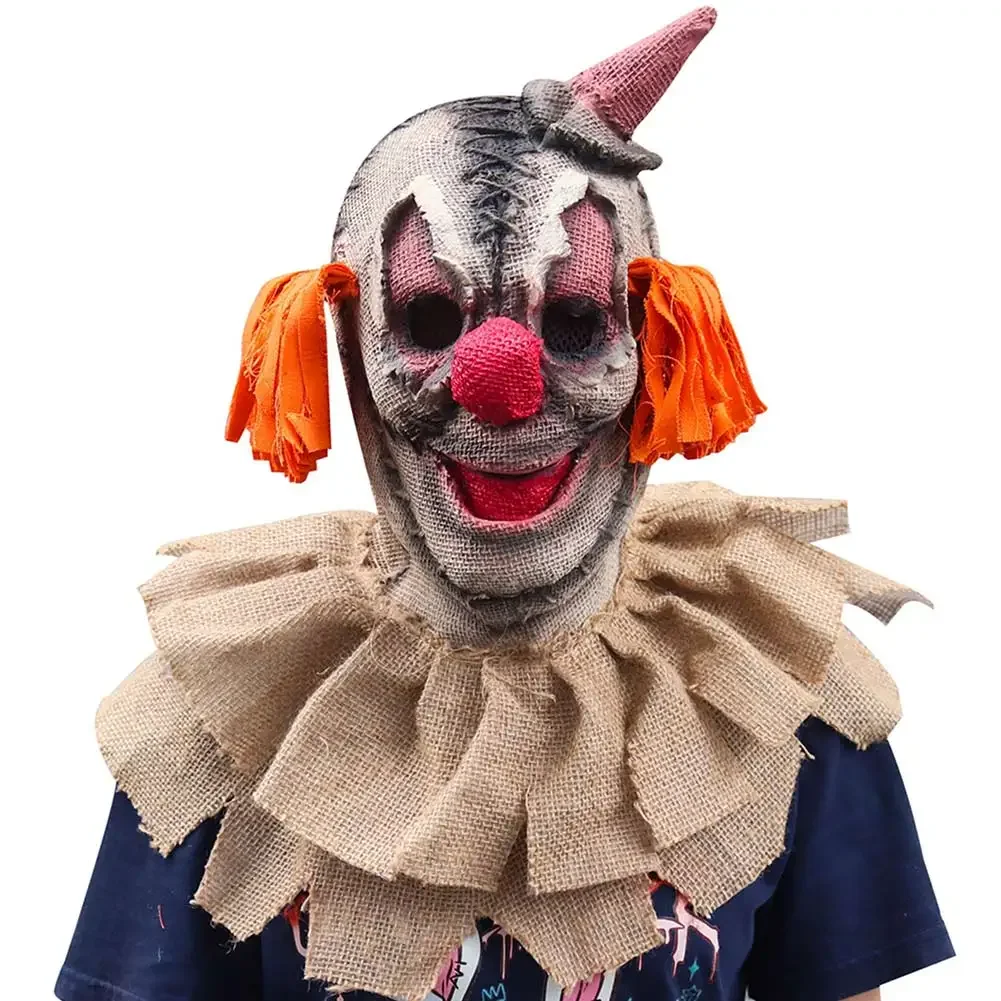 Straszny strach na wróble Cosplay Fantasia maska dorosłych mężczyzn akcesoria przebranie na karnawał Horror krzyk zabójca Joker Roleplay Fantasia rekwizyty