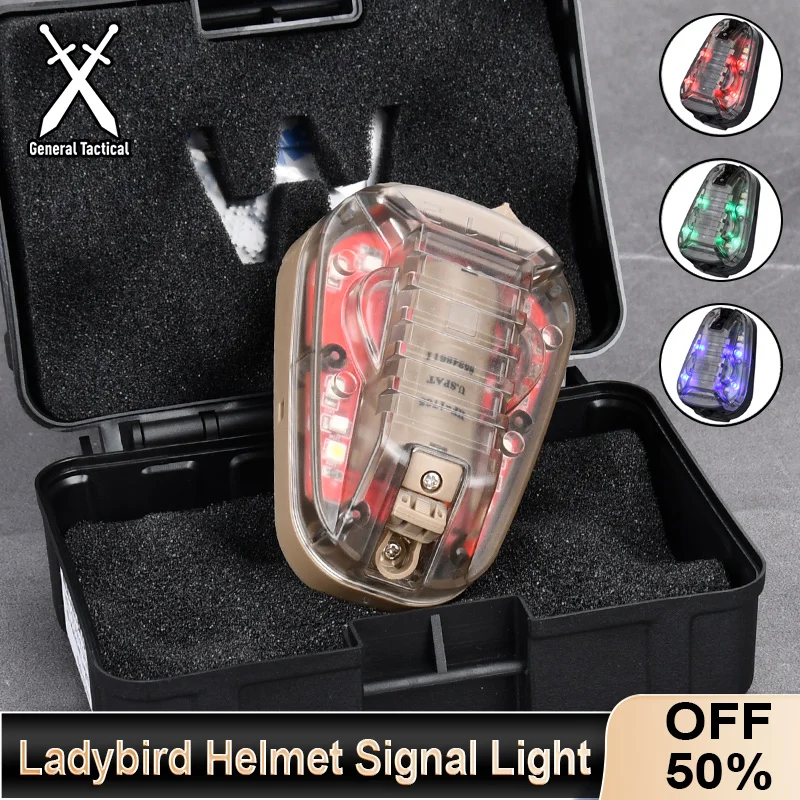 

Tactic Helmets Waterproof Ladybird Lamp Signal Flash Light IR Strobe Survival Safety Multipurpose Camping Hunting Outdoor Tool