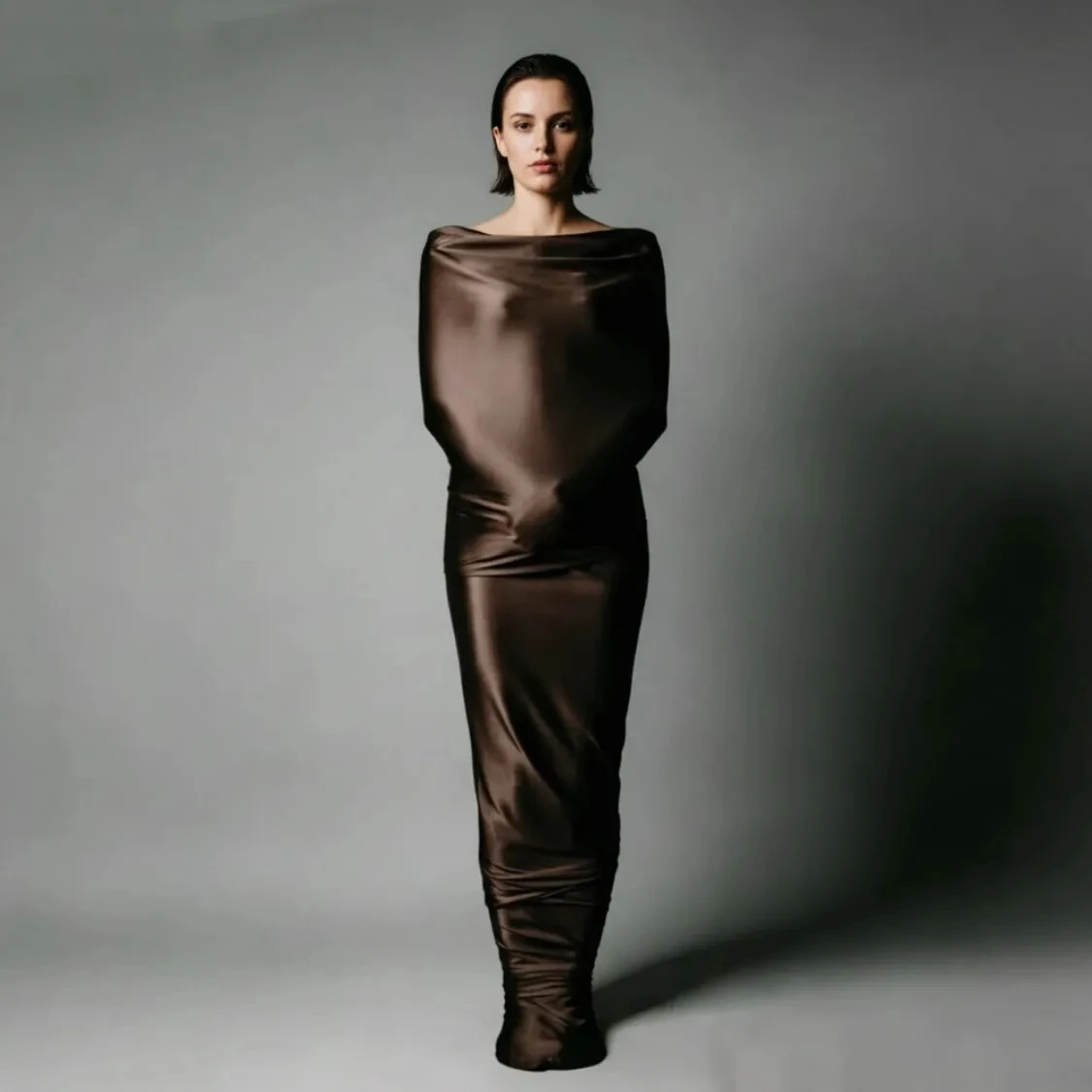 Handmake Single Layer Silky Touch Handmake Soft Sleeping Bags Blanket Bag Dark Chocolate