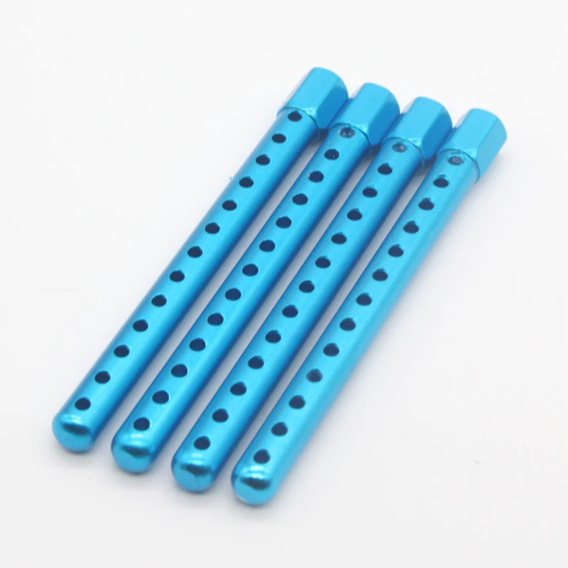 4 Supports De Poteau Carrosserie En Alliage D’Aluminium – Compatible HSP 1/10 – Longueur 60 Mm – Or