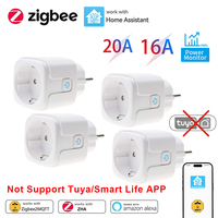 Zigbee Smart Plug EU Socket 20A/16A With Power Monitor Function Home Automation Control Support Alexa Home Assistant Zigbee2MQTT