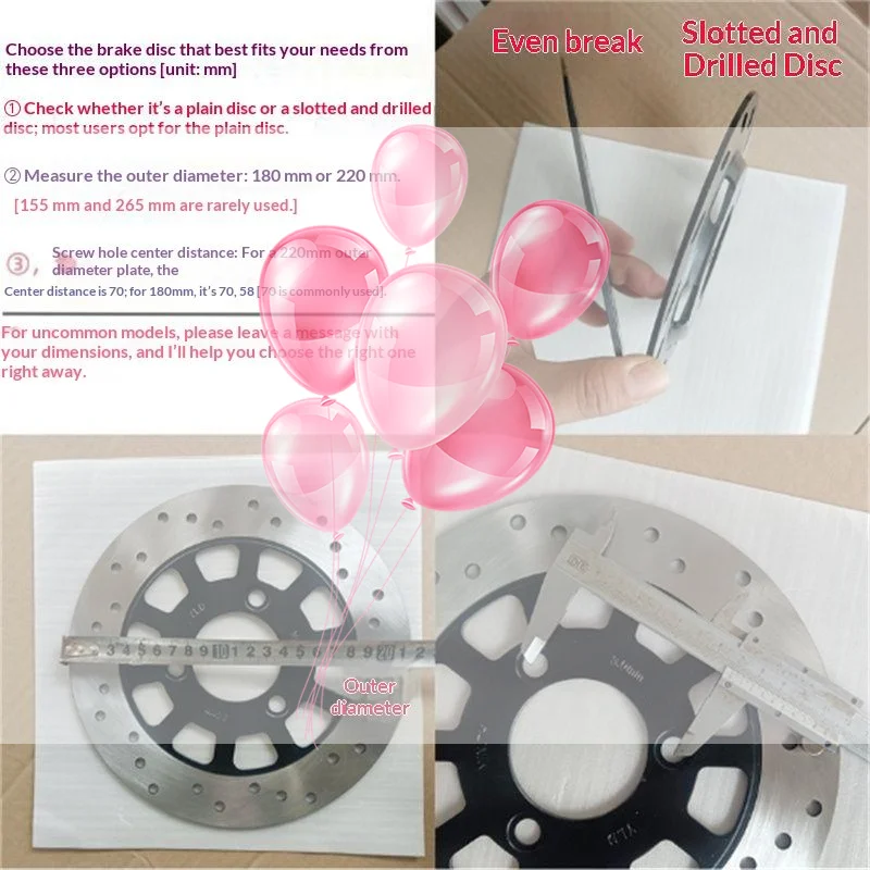 E Scooter Replacement Brake Disc Waterproof Rust Proof Accessory for Electric Motorcycle E Bike Outdoor Repair Replacement