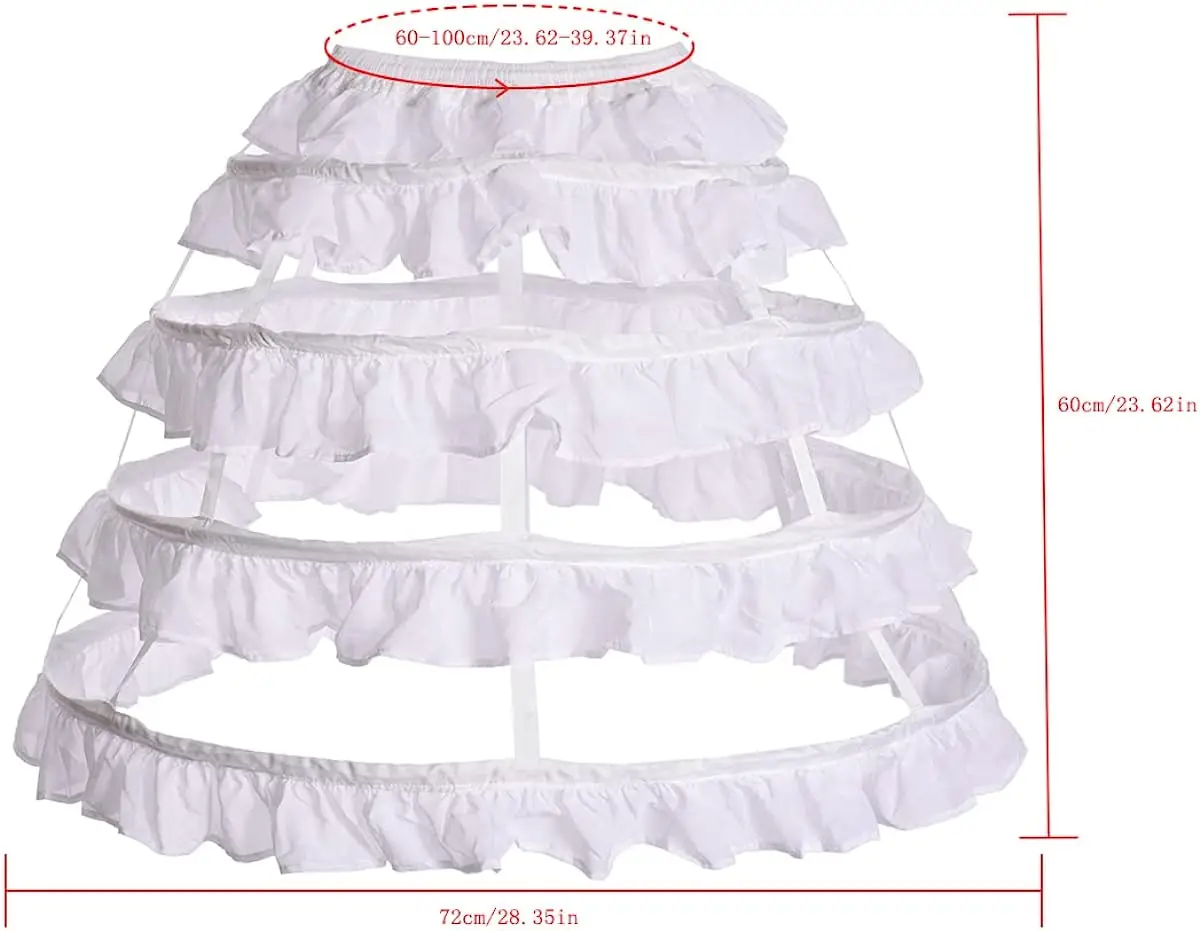 Vrouwen 4 Hoops Kostuum Crinoline Lolita Meisjes Chiffon Petticoat Rok Fietstas Cosplay Onderrok