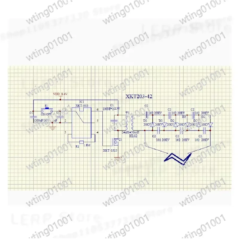 for 203-42 Variable High Voltage Generator Step Up Transformer Coil Discharge Unit Adjustable Output Range 7KV to 30KV Power