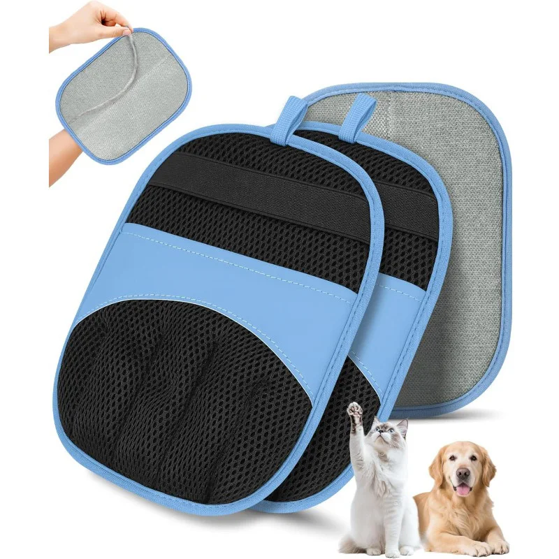 Pet Static Hair Removal Gloves Efficient Hair Combing Gloves For Cats And Dogs Reusable Adhesive Hair Gloves Pet Cleaning Tools