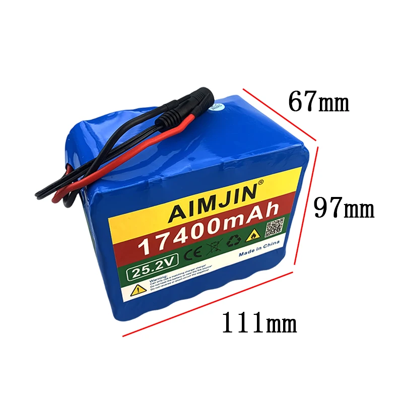 6S5P 25.2V 17400mAh Lithium-ion Rechargeable Battery Pack, Suitable for Power Supply of Electric Toys, Electronic Products etc