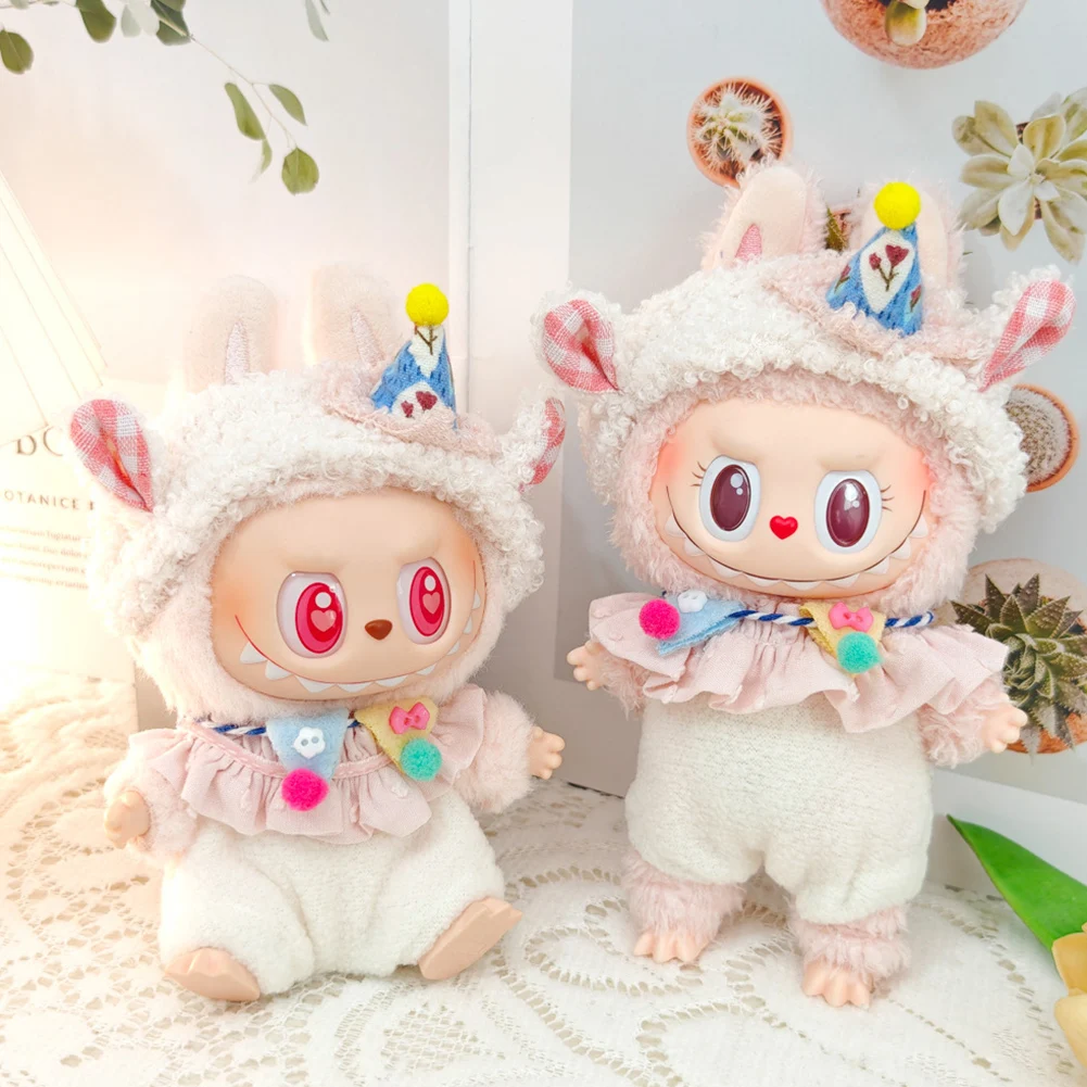 

For Labubu V1 V2 Idol 17cm Cute Doll Clothes Fashion Sweater Outfit Accessories Party Sweater Clothing Cute Decoration Gifts