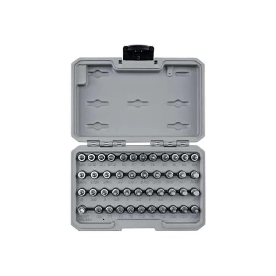 

Набор торцевых головок с приводом 1/4 дюйма: шестигранные, Torx, Phillips, плоские, квадратные, 44 предмета, SHB90302