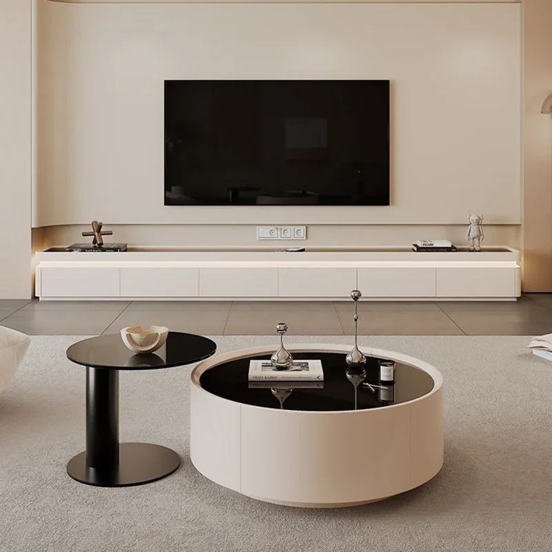 

Luxury Wood Tv Stand Living Room White Designer Home Drawers Storage Organizer Tv Stands Universal Muebles Trendy Furniture