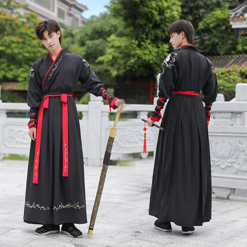 Large Size Traditional Hanfu Dress Man Han Dynasty Costume Couple Chinese Ancient Swordsman Clothing Male Kimono Tang Suit