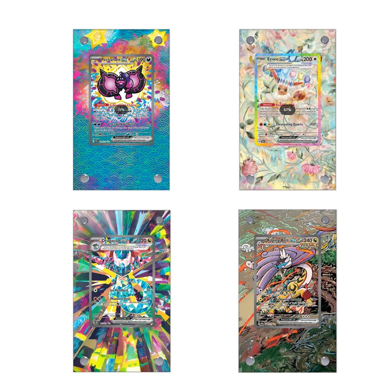 

Eevee Lucario Raikou Extended Art Display Case Collection Card Extended Painting Psa Anime Display Rack Excluding