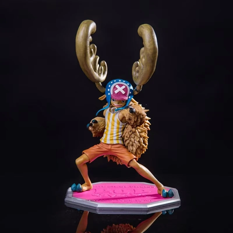 

23cm One Piece Anime Figure Strengthen Chopper GK Model Battle Scene Toys Ornament Kids Birthday Gift