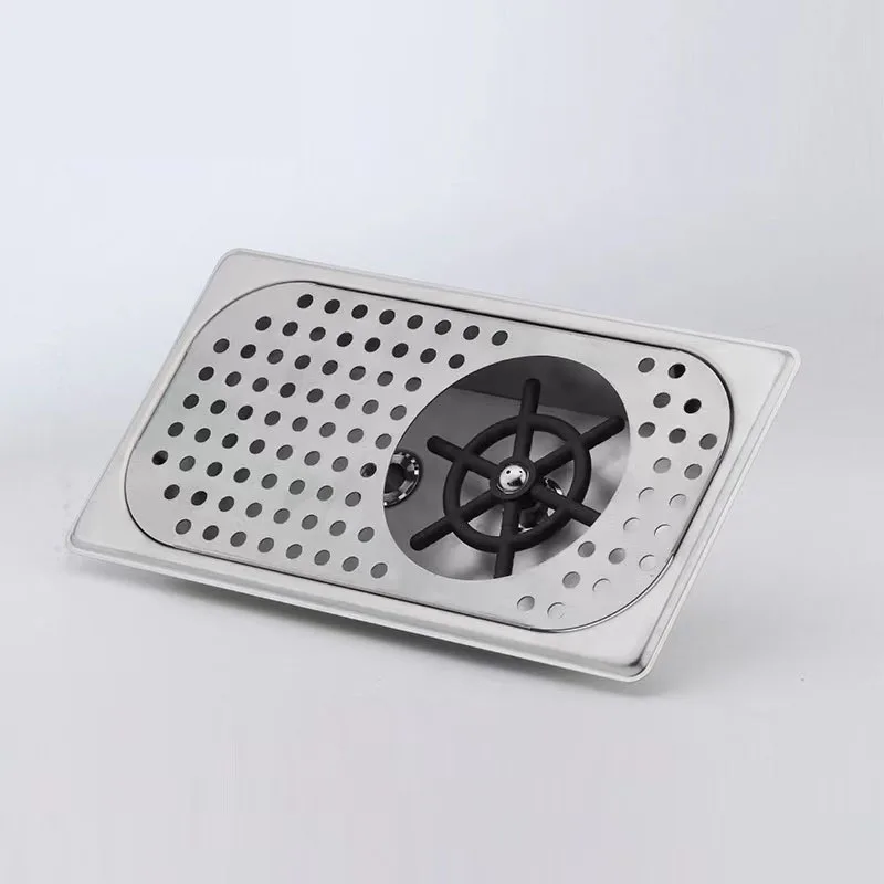 

Stainless steel automatic cup washer, bar milk tea bar coffee embedded high pressure water jet filter sink with filter screen