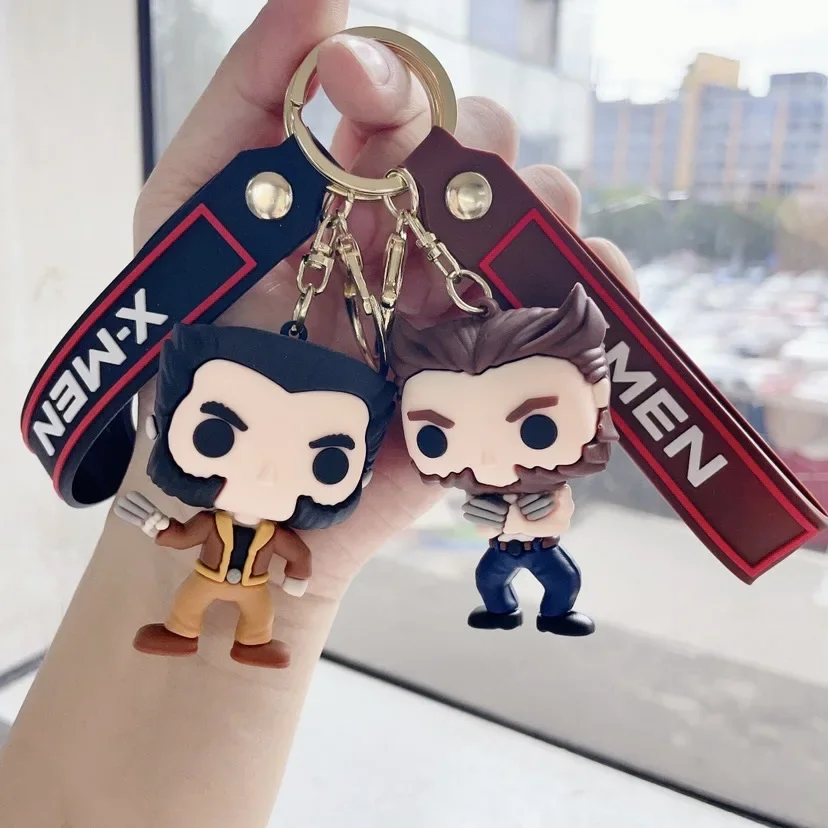 

Hot Wolverine X-Men Anime Storm Cyclops Phoenix Magneto Silicone Keychain Bag Accessories Keyring Decoration Toy Gifts