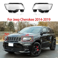 For Jeep Grand Cherokee 2014-2019 Headlamp Cover Transparent Glass Lamp Headlight Shell Lens Plexiglass Replace Lampshade