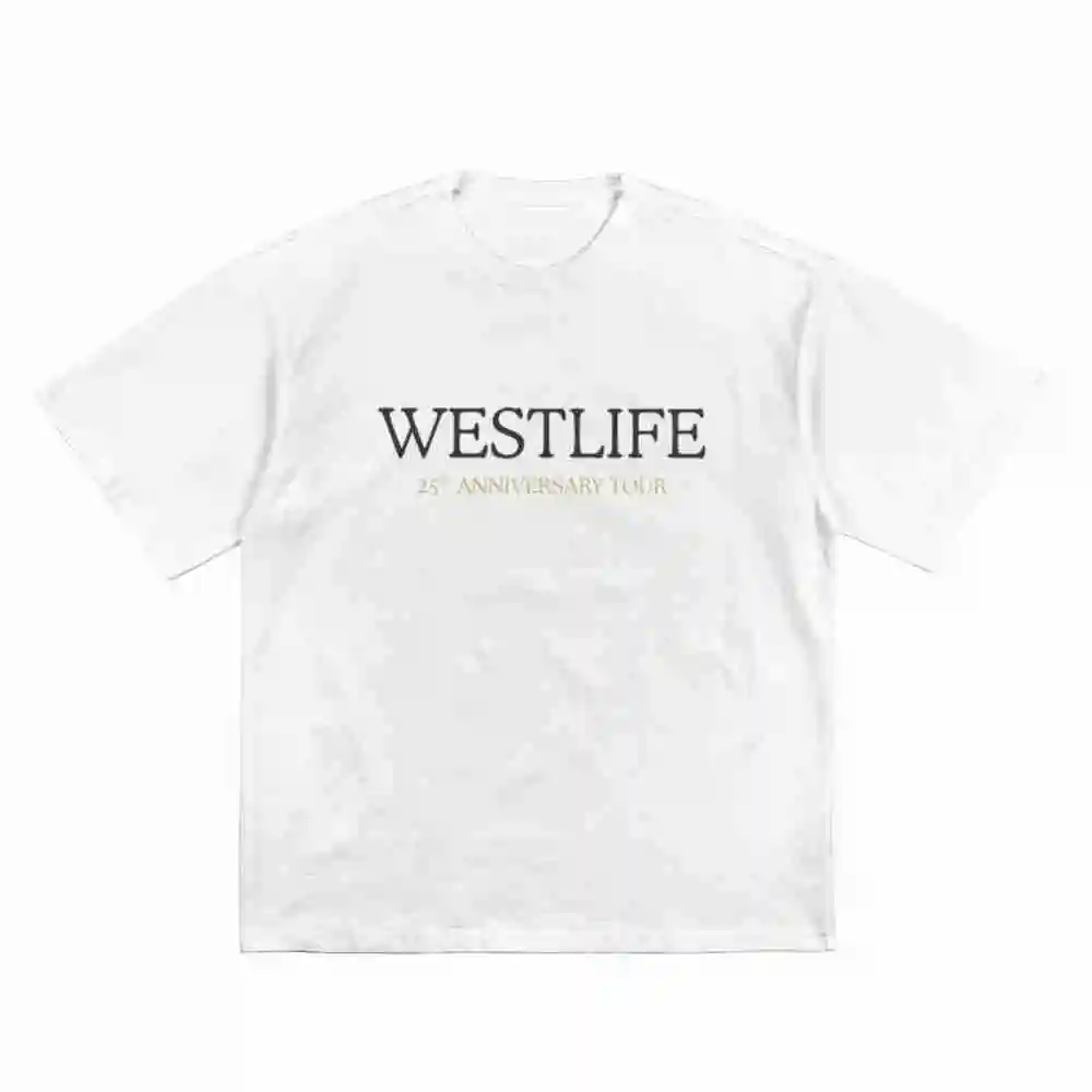 Westlife 25th Anniversary Short Sleeve Tee 100% Cotton T-Shirt