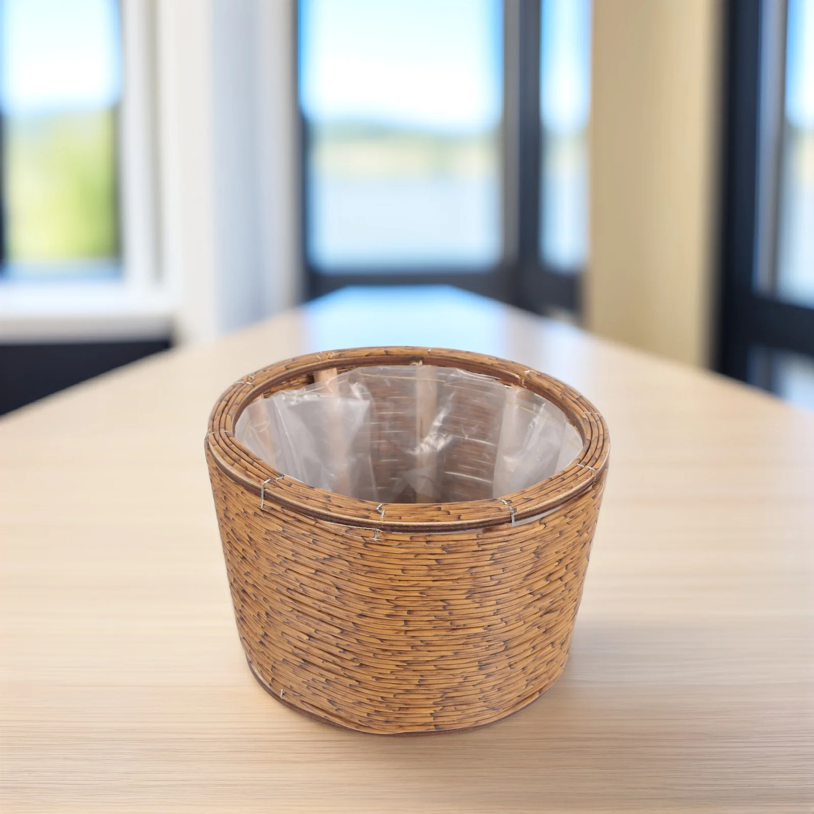 

Straw Flower Pot Plant Pots Decorative Planter Baskets Woven Storage Handmade Basket Rustic Home Greenery Container