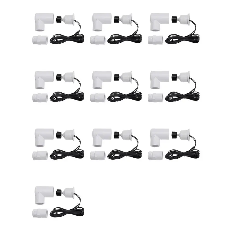 

ABMR-10X SS2 Float Switch L-Shape With 3/4 Inch Adaptor And 6Ft Wire Water Float Switch For HVAC Drain Pan Condensate Outlet