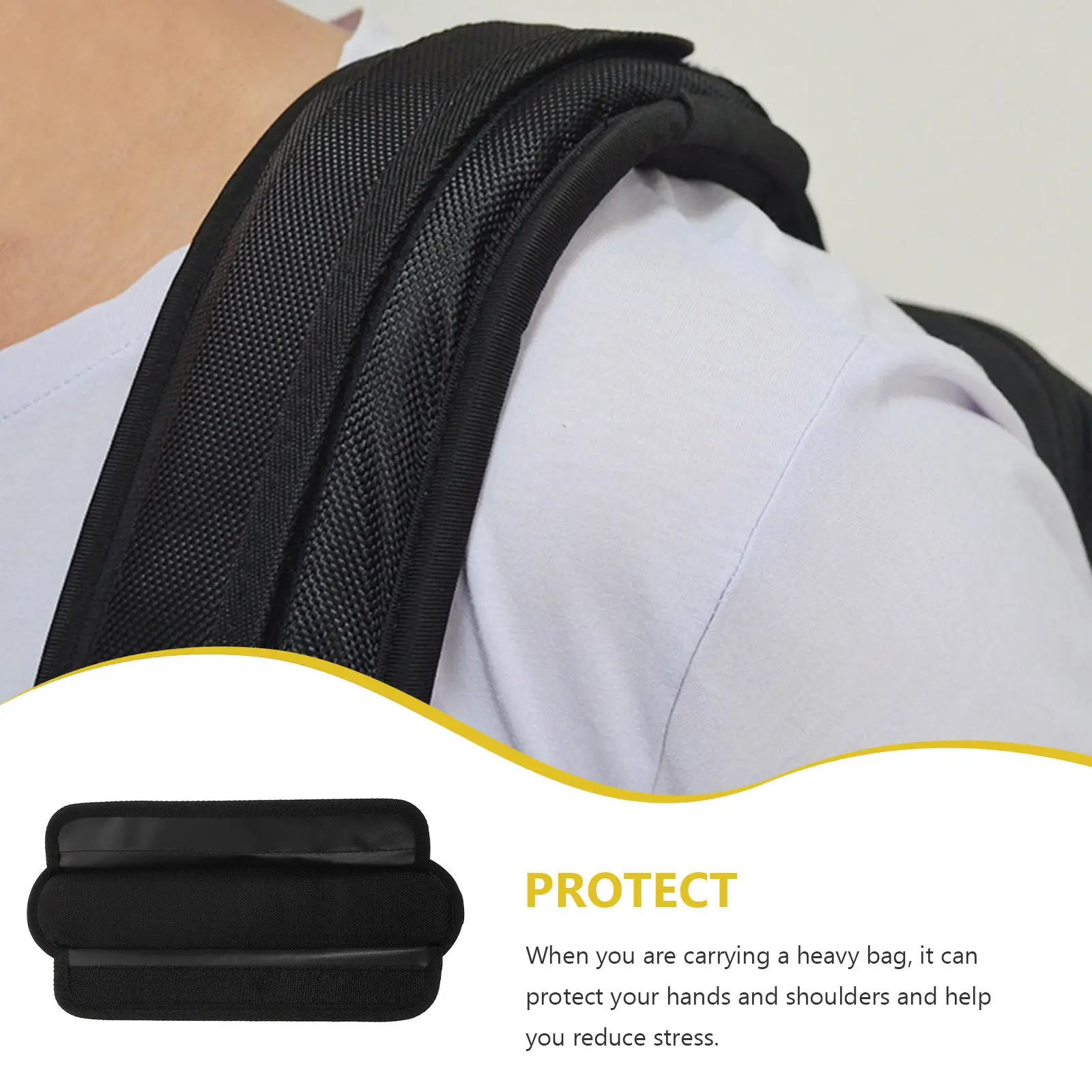Backpack Shoulder Strap Stress Relief Pad Oxford Cloth Comfortable Decompression Shoulder Pads for School Hiking Musical
