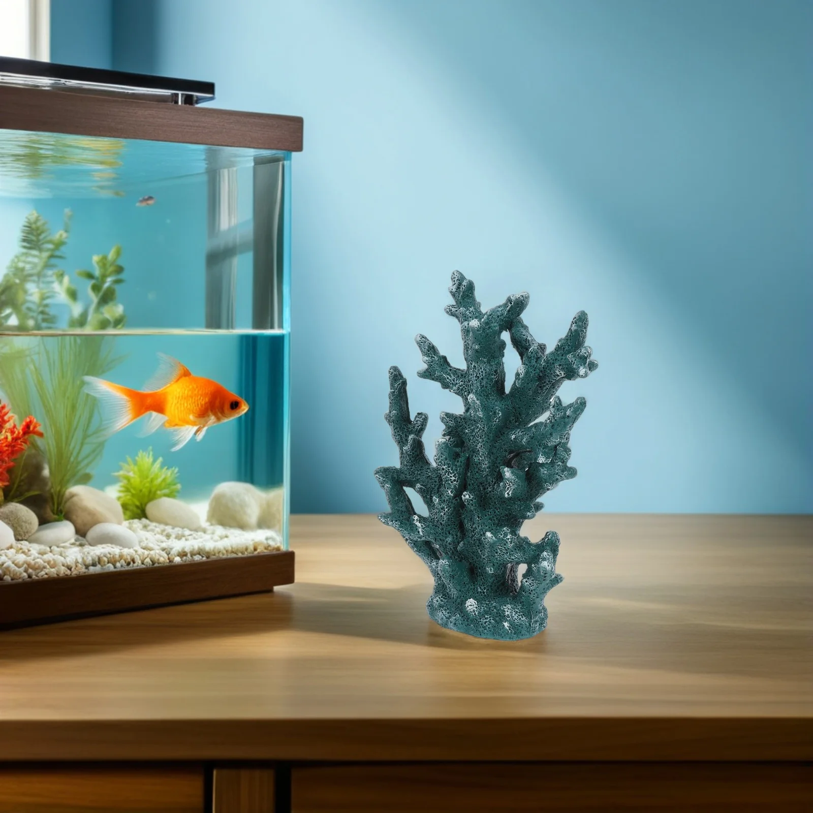 

Realistic Resin Coral Reef Decor - Lifelike Aquarium Coral Centerpiece for Fish Tank Marine Landscape Decoration with Vibrant
