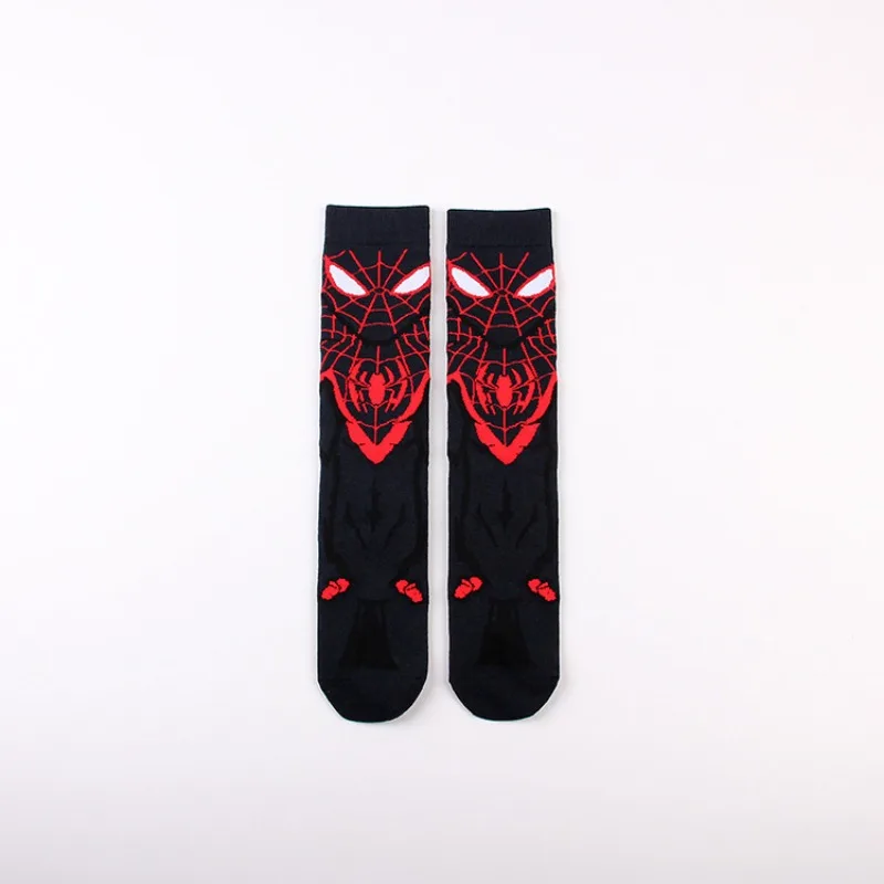 Calcetines de media pantorrilla de dibujos animados de Marvel Spider-Man, medias de pareja geniales con personalidad creativa, deportes casuales, animación de películas, periféricos, nuevo