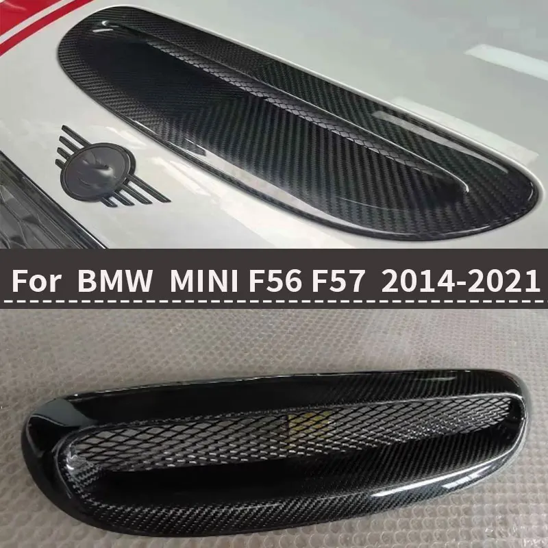 

For BMW MINI CooperS JCWF55 F56 Real Carbon Fiber Air Vent Hood Vent & Air Intake Hood Vent Heat Dissipation Grille 2014-2021