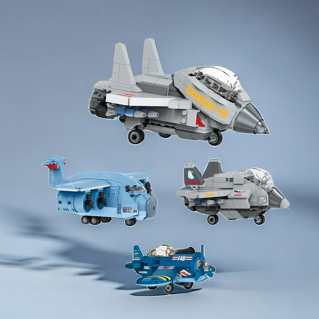 

Cool Fighter Jet Building Block Set: Unleash Creativity, Fun Educational Play-Ideal Desk Decor&Surprise Gift for Boys & Kids.