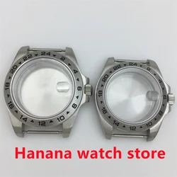 BLIGER 40mm /43mm Solid bezel Explorer 2 Case Sapphire Glass fit NH34 NH35 NH36 ETA2824 PT5000 Miyota  DG2813 3804 movement