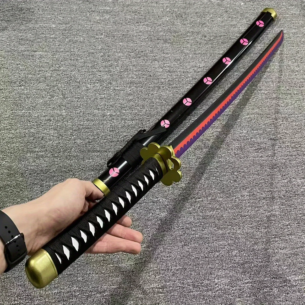 41inch Roronoa Zoro Katana Original Samurai Sword Ninja Knife Blade Anime Zoro Cosplay Prop Real Size Japanese Katana Sabre Toy