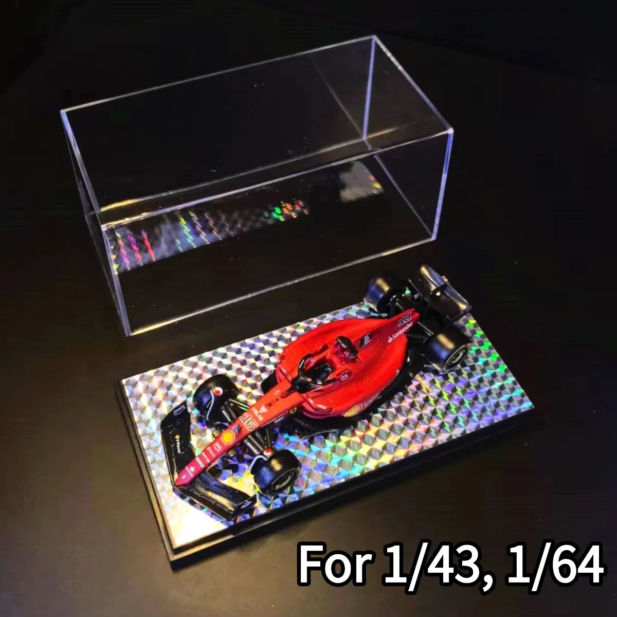 Acrylic Display Box 5.8" x2.8" for Scale 1:43 1:64 1:87 Car Model Collectible Storage Case Figure Miniature DIY Building Diorama