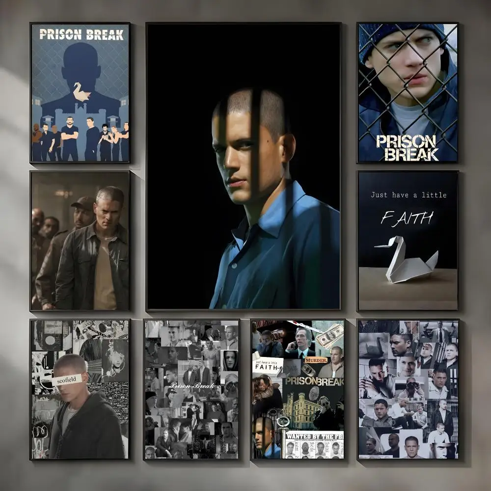 1pc P-Prison B-Break Poster Modern Interior Wall Decor & Trendy Home Highlights