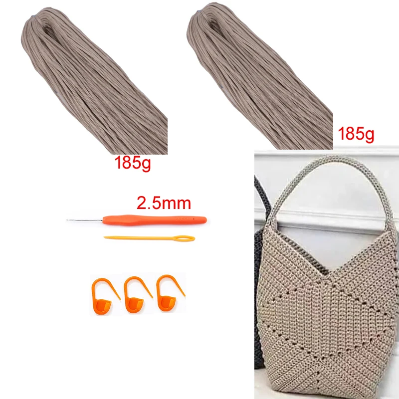 TPRPYN borsa a mano non finita Kit all\'uncinetto borsa a tracolla fai da te Kit per uncinetto Kit per maglieria regalo Kit per artigianato