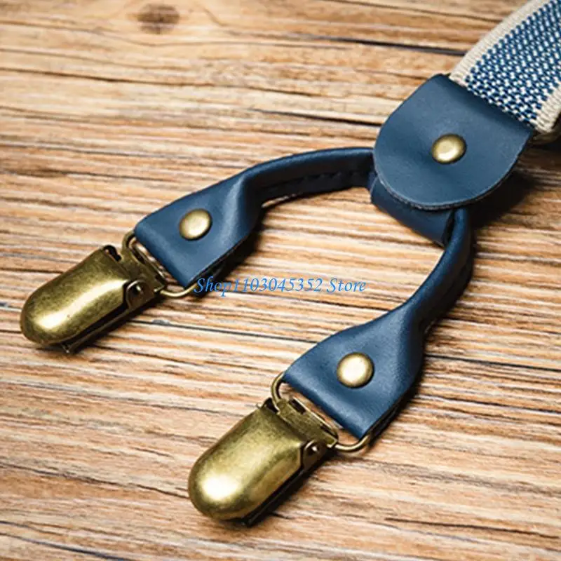 Suspender retro elastis dengan klip punggung yang aman dan tahan lama karet universal aksesori fashion dewasa universal