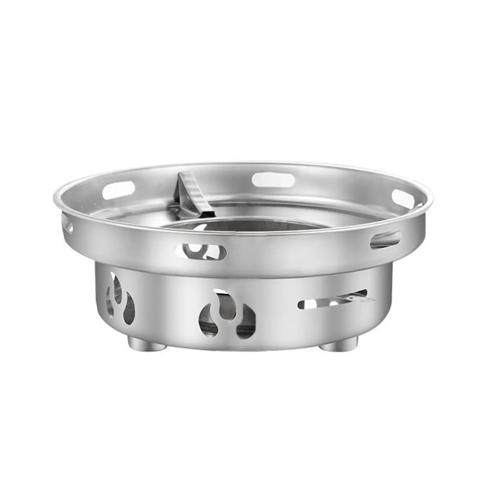 Soporte compacto para campamento de alcohol, cocina ligera y resistente al viento para senderismo, camping, restaurante, barbacoa, cocina