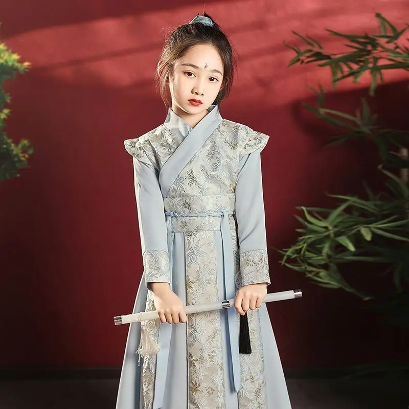 Boys And Girls' Ancient Clothes And Hanfu Children's Swordsmen Flying Fish Chivalrous Men Fairy Dress Hanfu Clothing