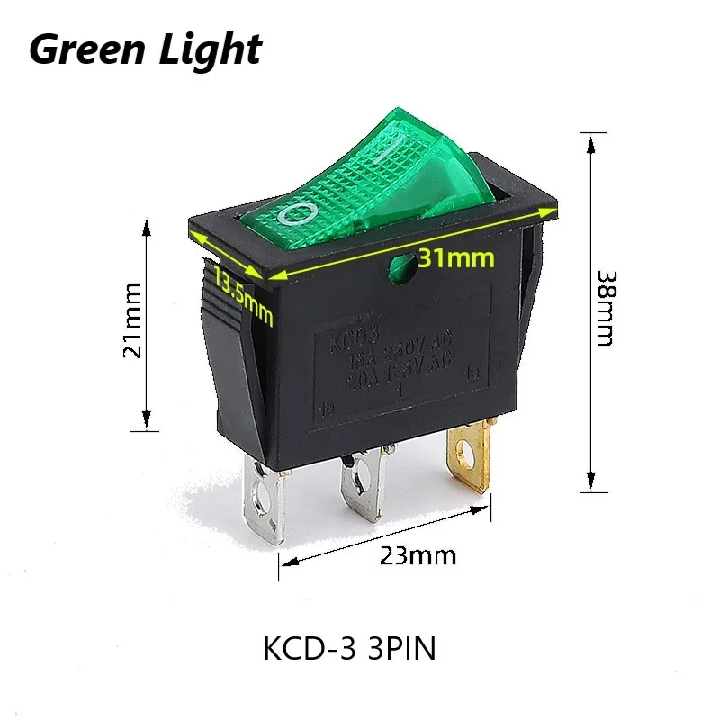 KCD234 rocker switch  push button switch  on off switch lLED  346PIN