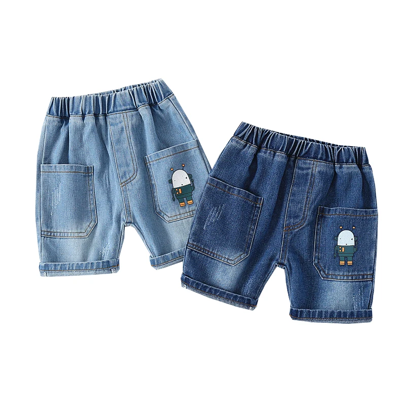 

Summer Denim Shorts For Boys Girls Toddler Jean Pants Knee Length Baby Trousers Kids Children Clothes