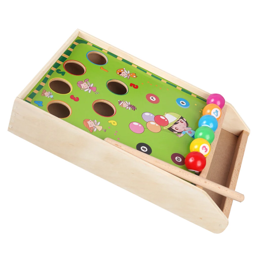 Billiards Table Tennis Child Toddler Travel Toys Pool Wooden Baby Balls Miniature Games