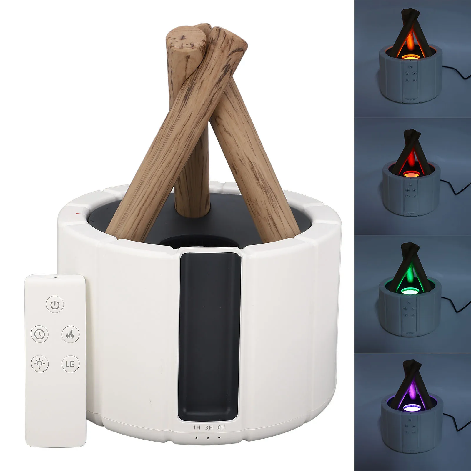 250ml Bonfire Diffuser Campfire Flame Fire Diffuser Innovative Simulated Campfire Humidifier for Home Office Tabletop