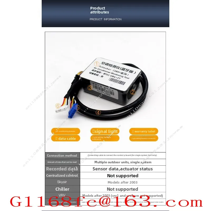 For Daikin  Air Conditioning Dchecker Bluetooth Fault Repair Detector Mobile Phone Monitoring Software Code Analysis