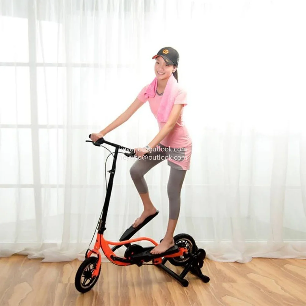 Ped-Run Pedaling Scooter with Aluminum Alloy Frame and Disk Brake, 12 Inch Air Wheel Fold Bicycle