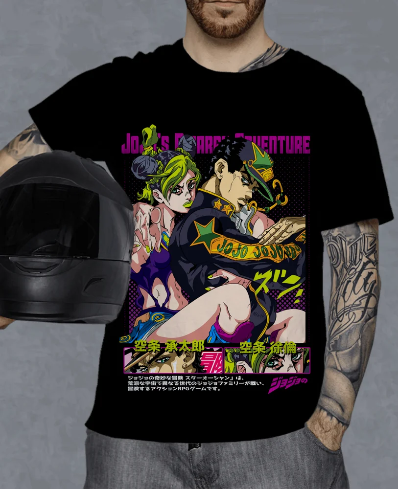 Jojo's Bizarre Adventure T-shirt Anime Manga Graphic Design Shirt Tee All Size