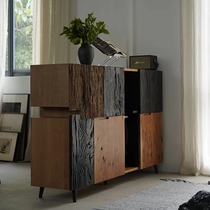 LTT Art Furniture Bookshelf Dining Side Cabinet Entrance Wabi Sabi Art Sense