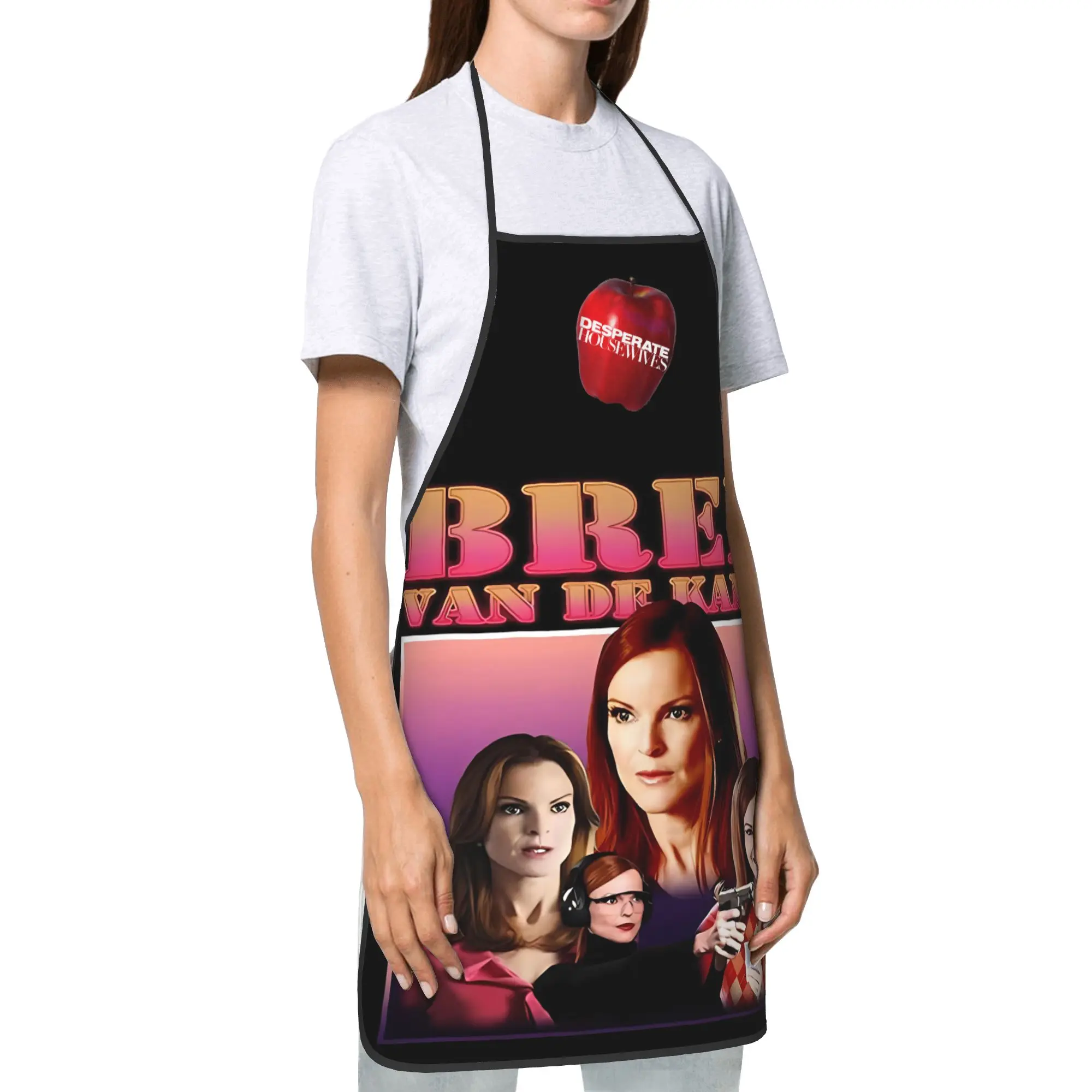 Desperate Housewives Bree Van De Kamp Waterproof Bib Aprons Polyester Perfect Mother Cook Adult for Women Men Baking Pinafore