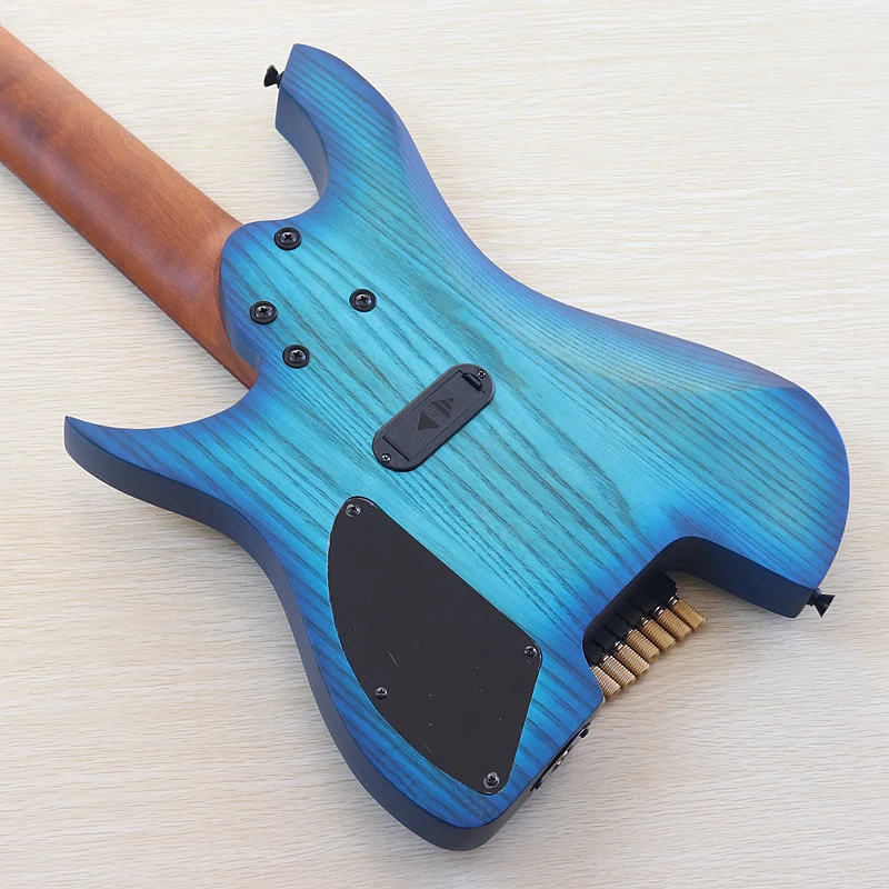 New Arrival 8 String Headless Electric Guitar 30 Inch Solid Ashwood Body Headless Guitar Roasted Maple Neck