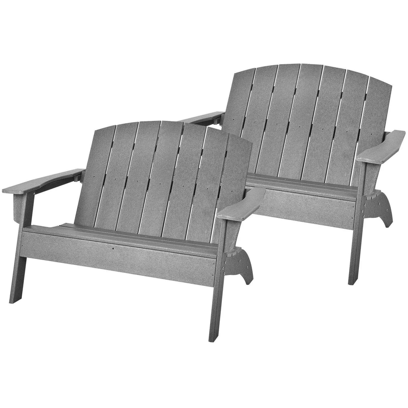 

Комплект из 2-х кресел Adirondack для патио, скамья-диван Adirondack из HDPE, устойчивая к погодным условиям