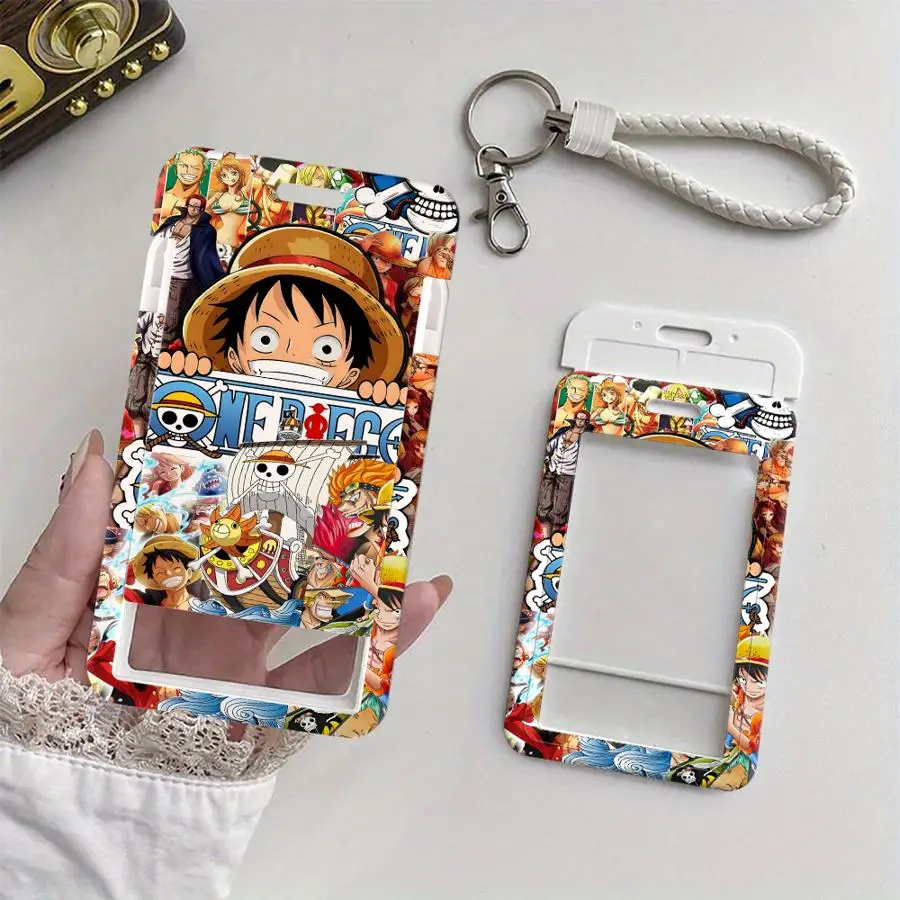 1Pc Card Holder Retractable Credit Card Holders Holders Child Bus with lanyard Badge Bank ID Cover Case OneS P-ieceS LuffyS