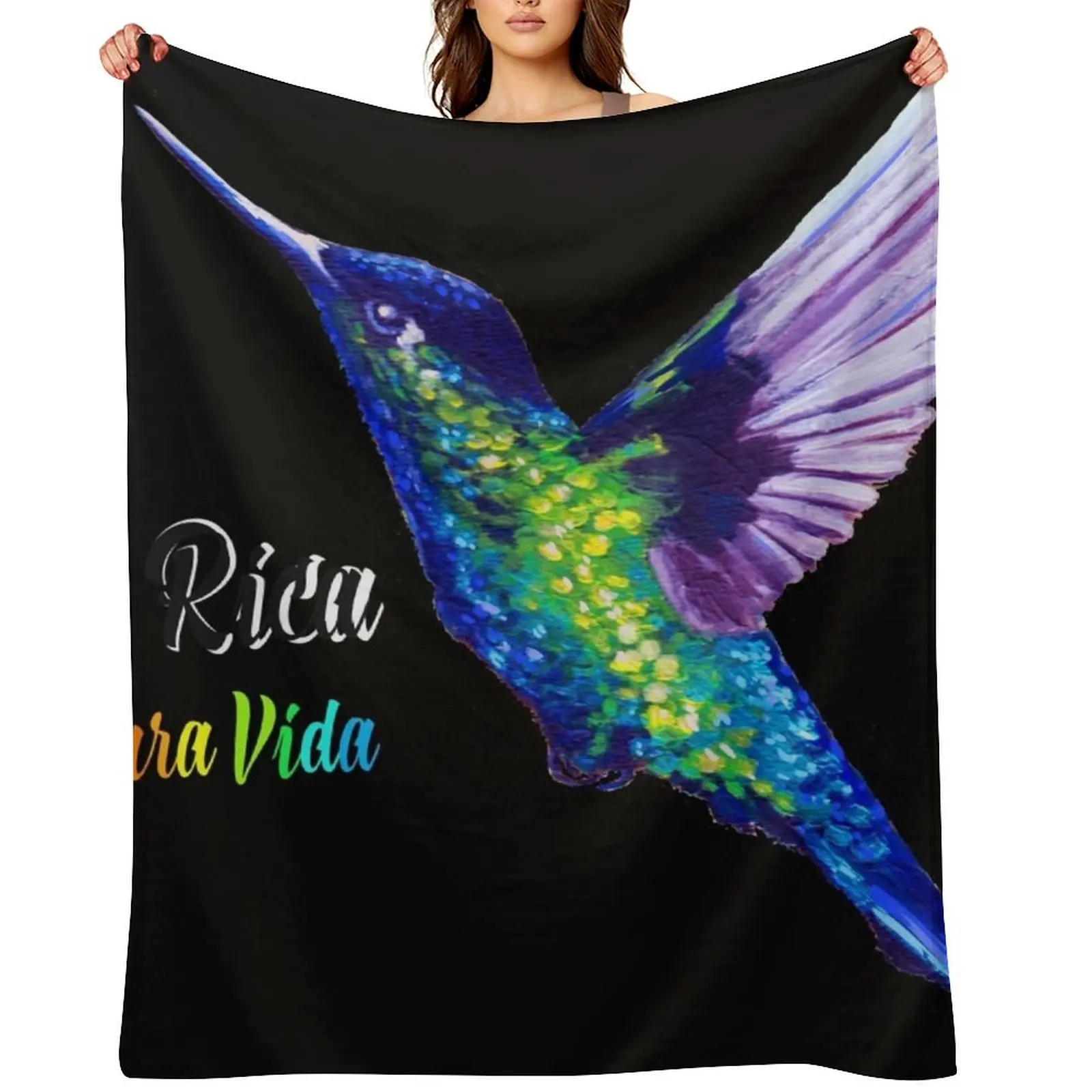

Hummingbird, Costa Rica, Pura Vida Throw Blanket Bed Fashion Sofas Sofa Quilt Polar Blankets