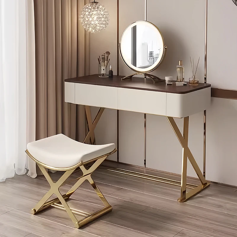 

Led Light Dressing Table Mirror Organizer Makeup Desks Dressing Table Bedroom Vanity Vanity De Maquillaje Mueble Furnitures